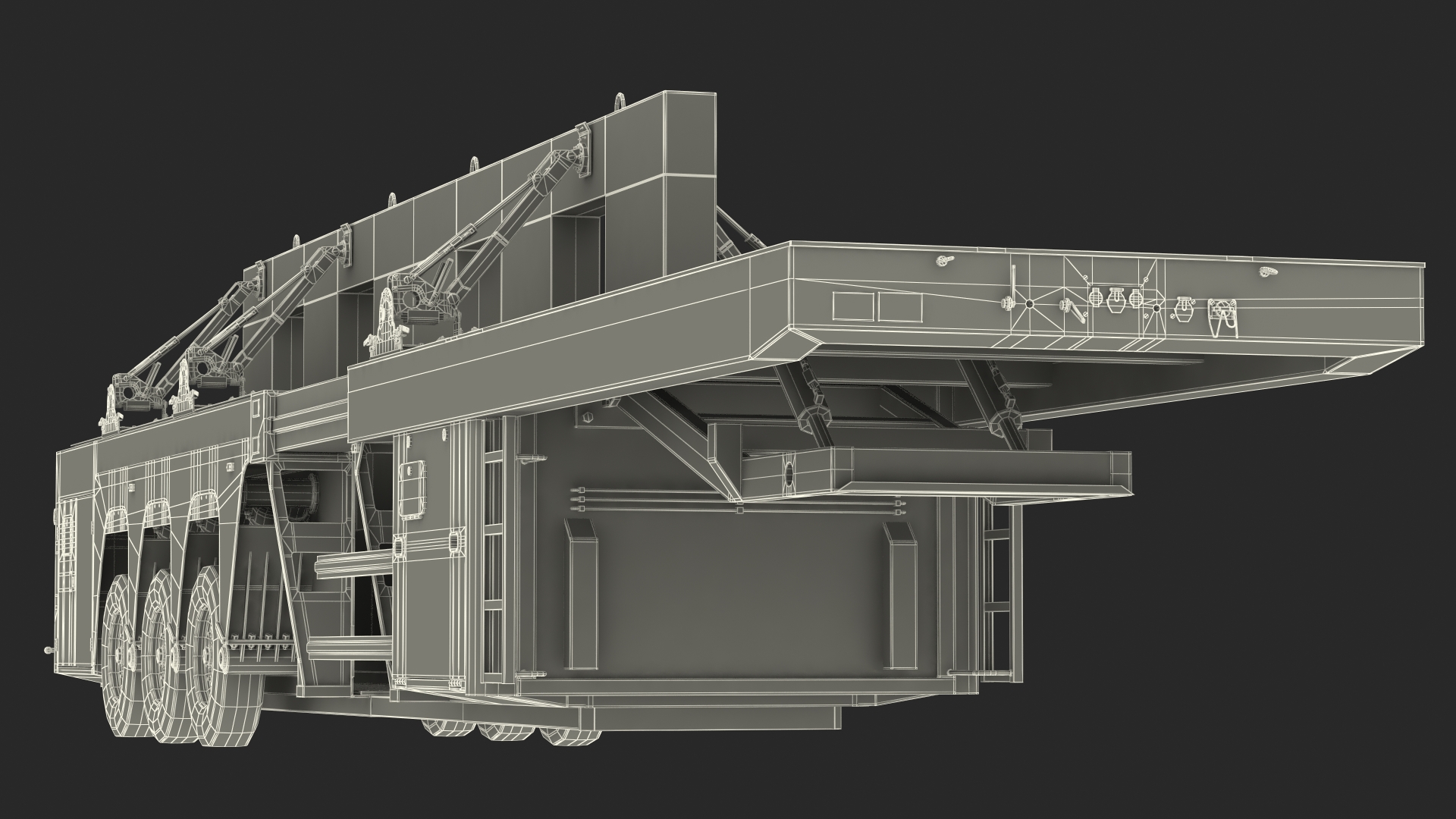 Faymonville Prefamax Inloader Semi Trailer with Concrete Panel 3D