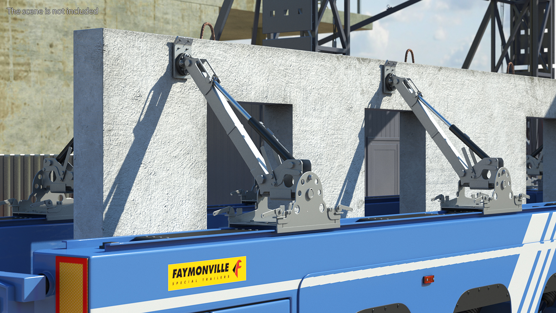 Faymonville Prefamax Inloader Semi Trailer with Concrete Panel 3D