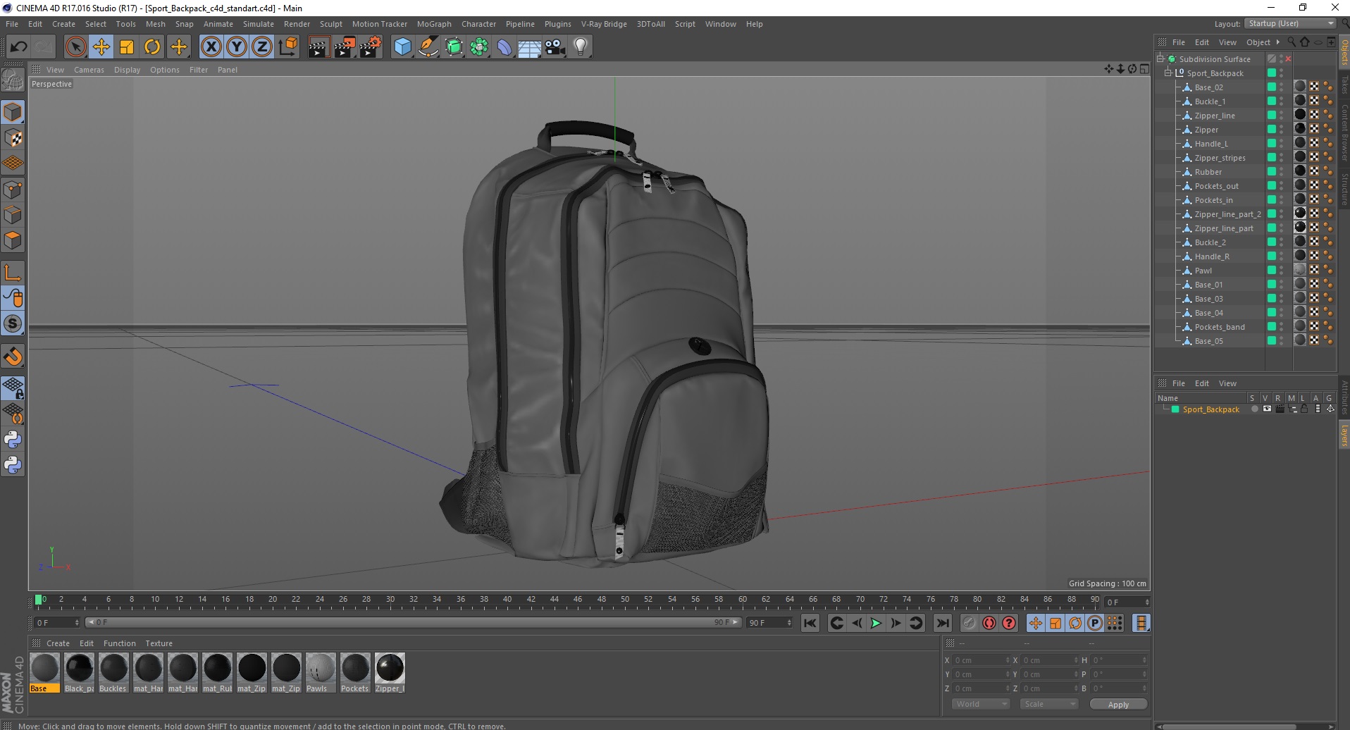 Sport Backpack 3D model
