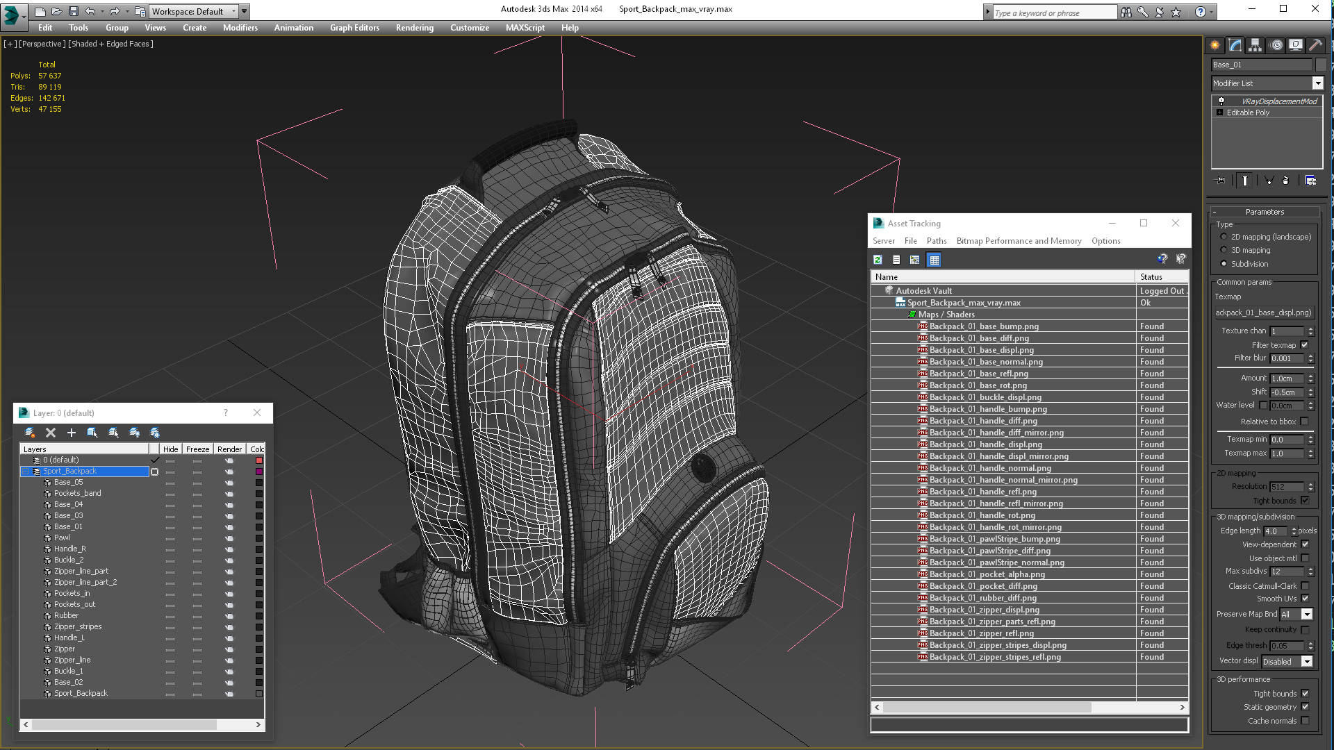 Sport Backpack 3D model