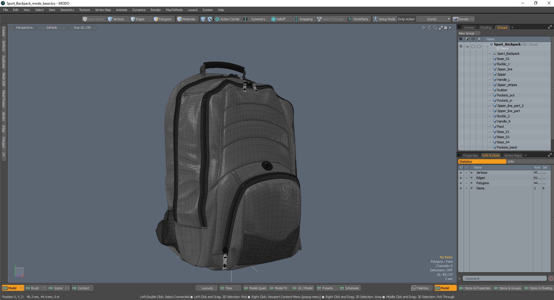 Sport Backpack 3D model