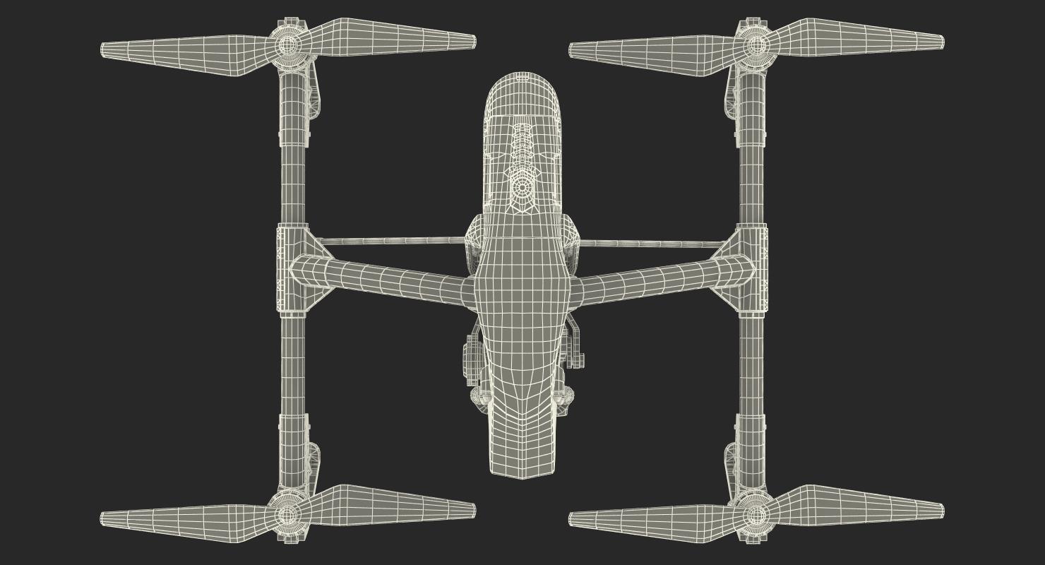 3D DJI Inspire 1 Quadcopter Black Edition model