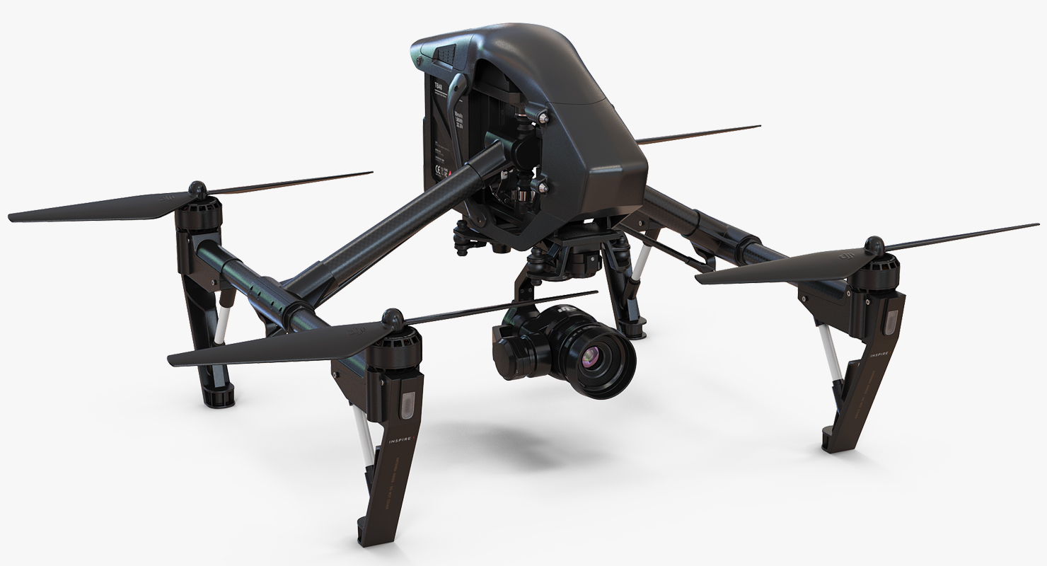 3D DJI Inspire 1 Quadcopter Black Edition model
