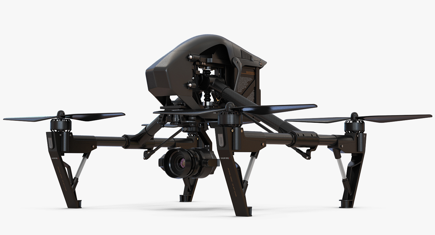 3D DJI Inspire 1 Quadcopter Black Edition model