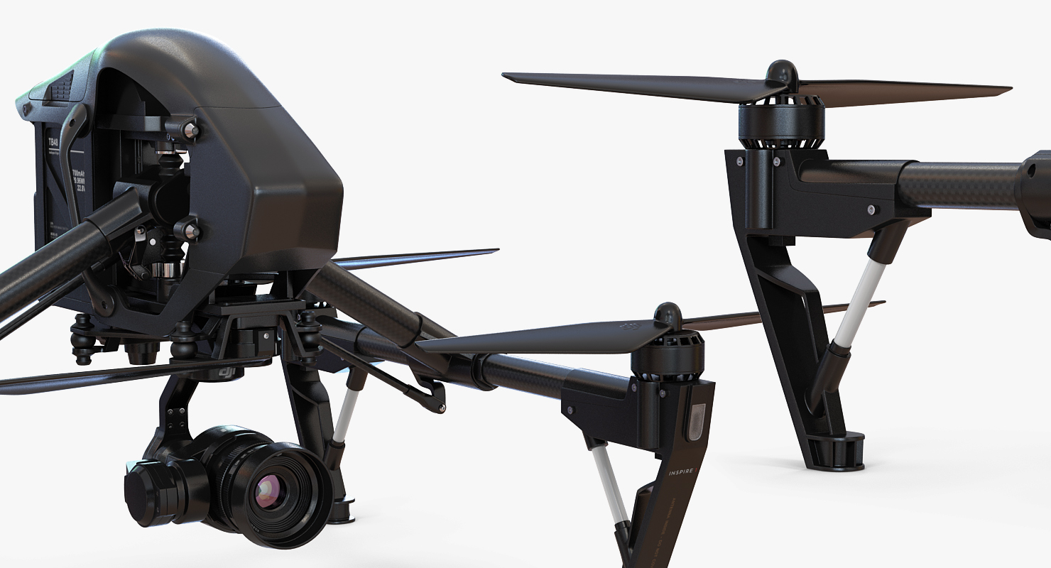 3D DJI Inspire 1 Quadcopter Black Edition model
