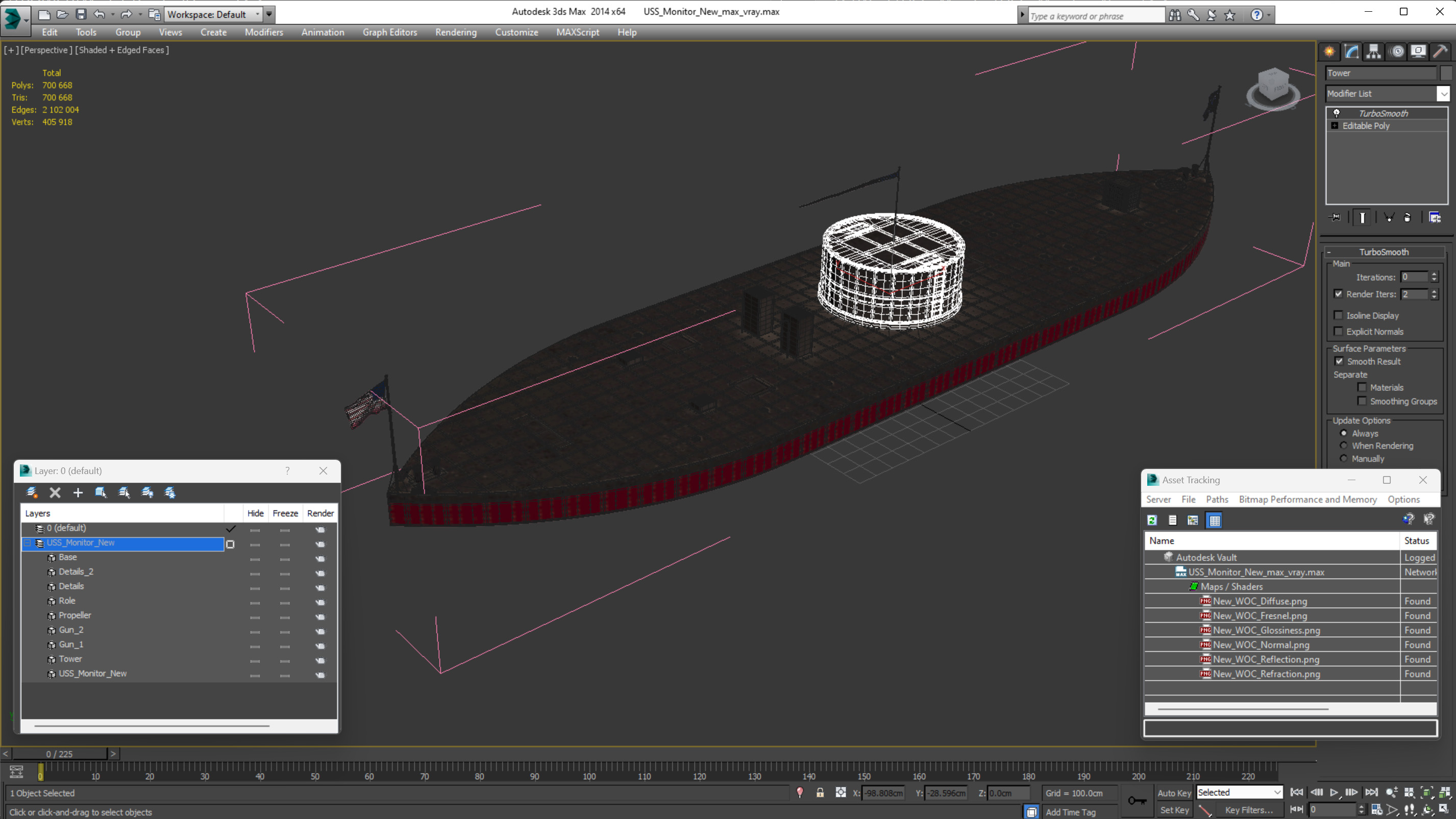 3D model USS Monitor New