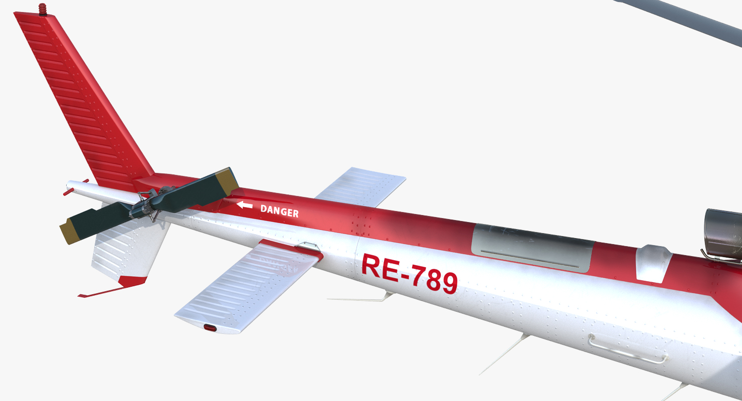 3D Medical Transport Helicopter Eurocopter AS 350