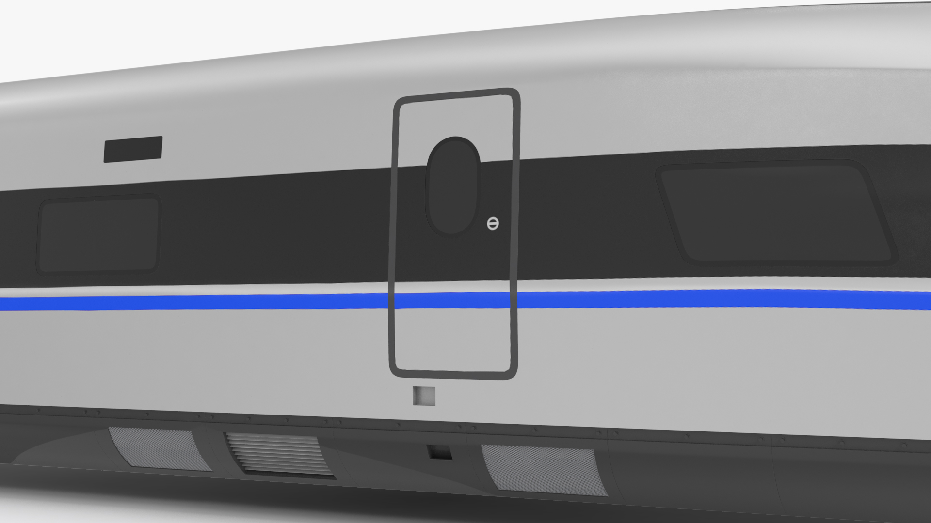 High Speed Bullet Train Locomotive Head 3D model