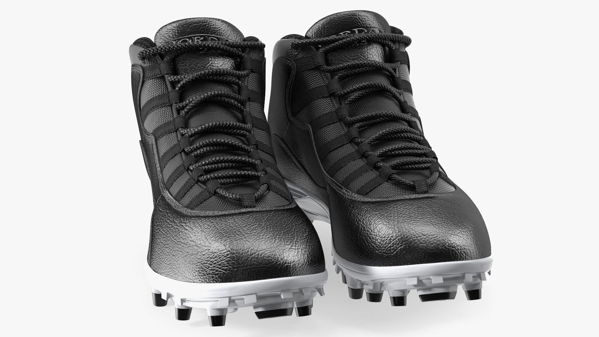 3D model Air Jordan 10 Baseball Cleats Black