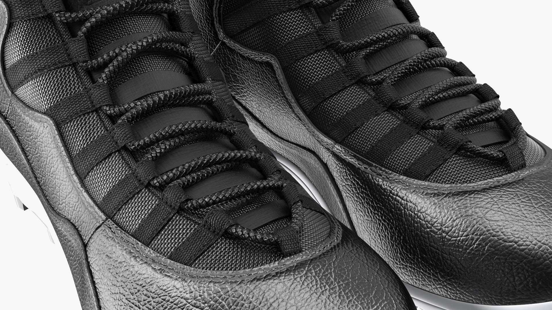 3D model Air Jordan 10 Baseball Cleats Black