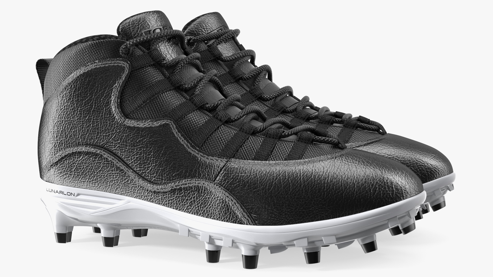 3D model Air Jordan 10 Baseball Cleats Black