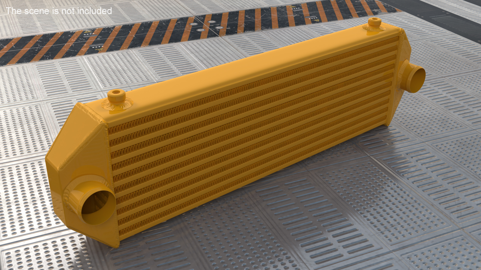 Mishimoto Gold Car Intercooler Front Side Pipes 3D