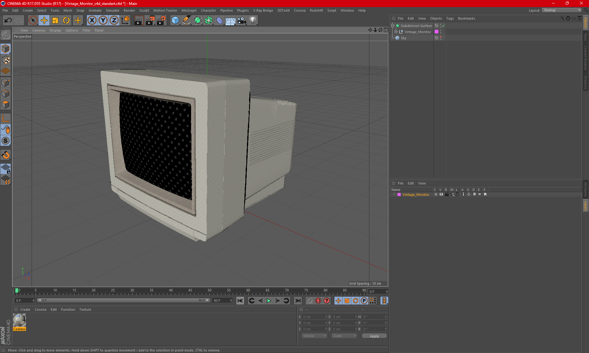 3D model Vintage Monitor