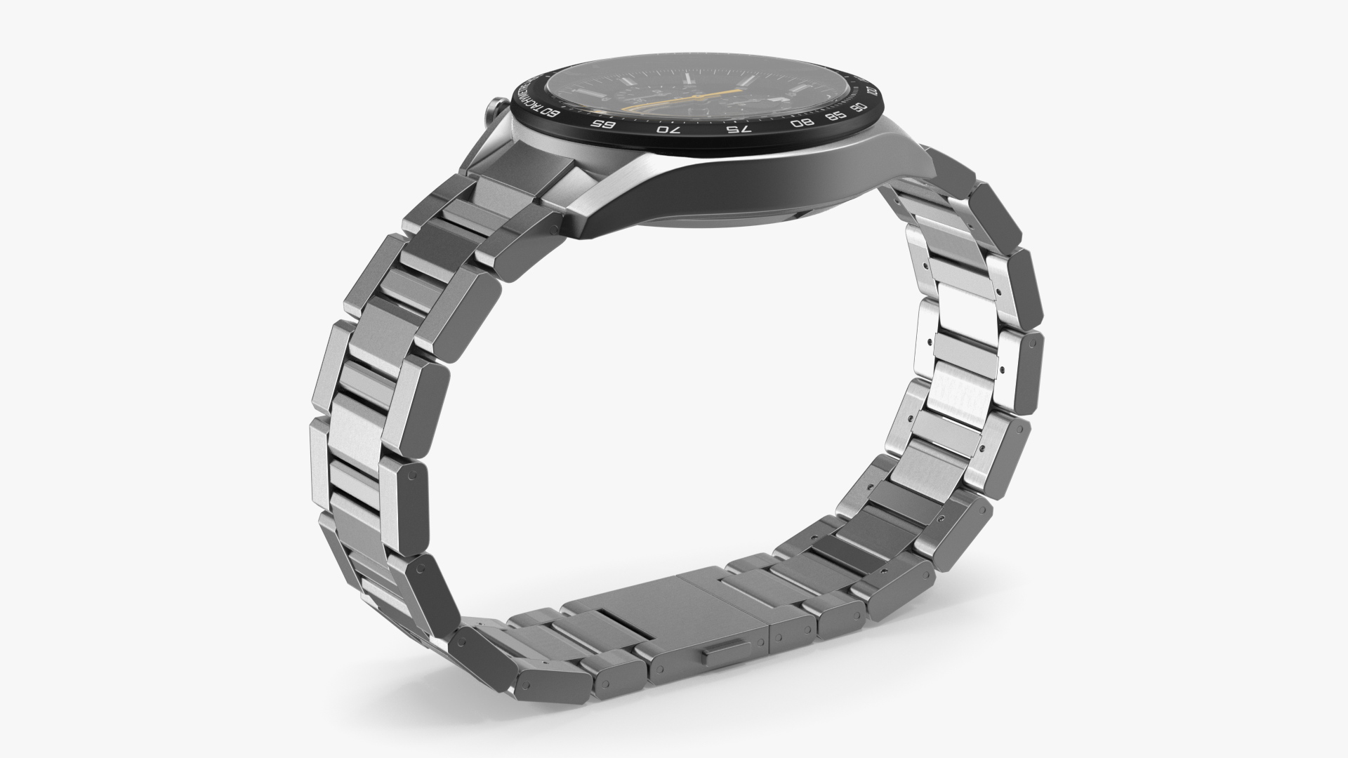 Chronograph Mechanical Watch Black Dial 3D model