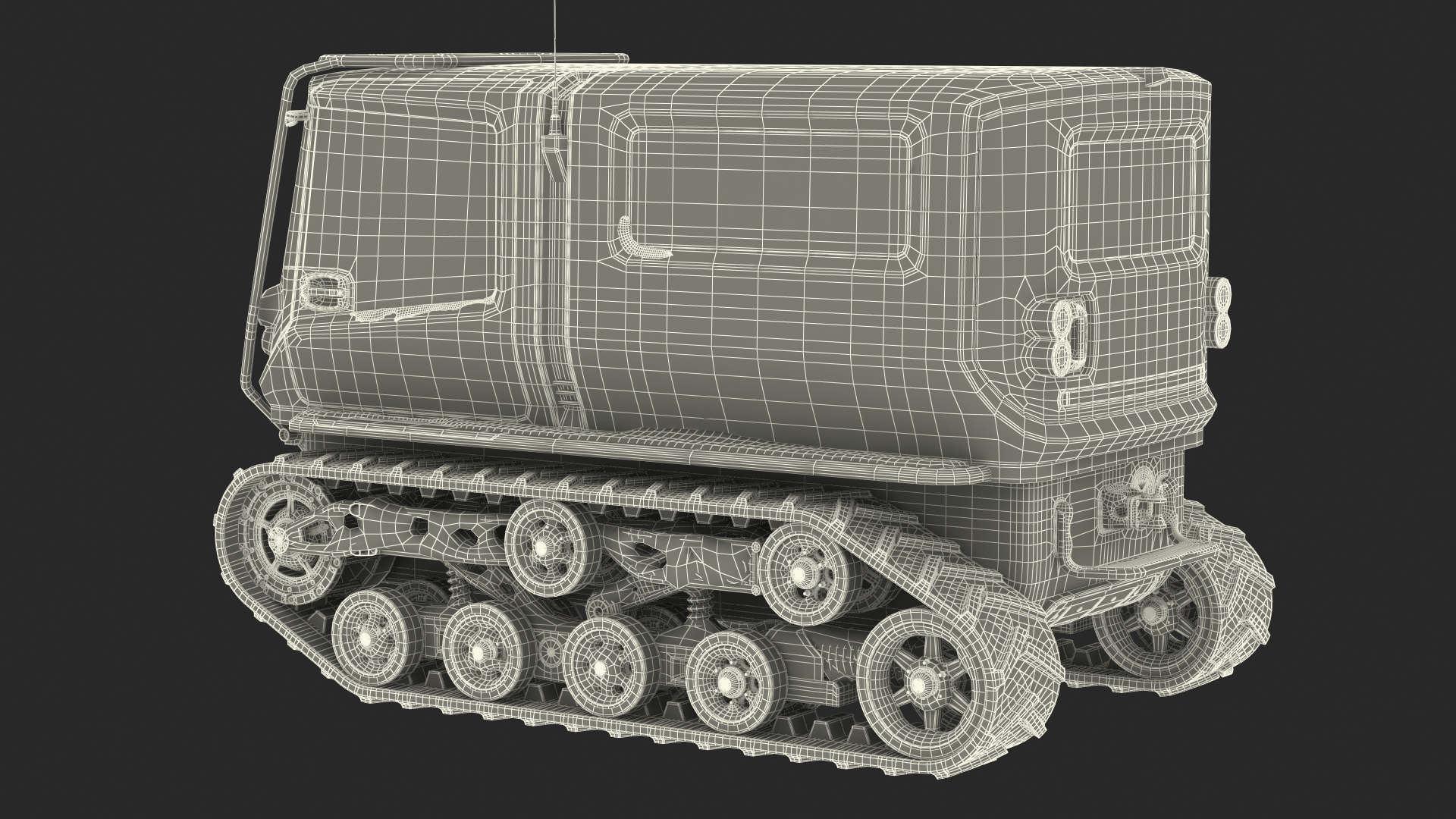 3D model Arctica Exploration Vehicle Snowy Yellow