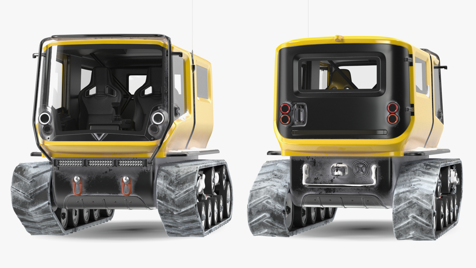 3D model Arctica Exploration Vehicle Snowy Yellow