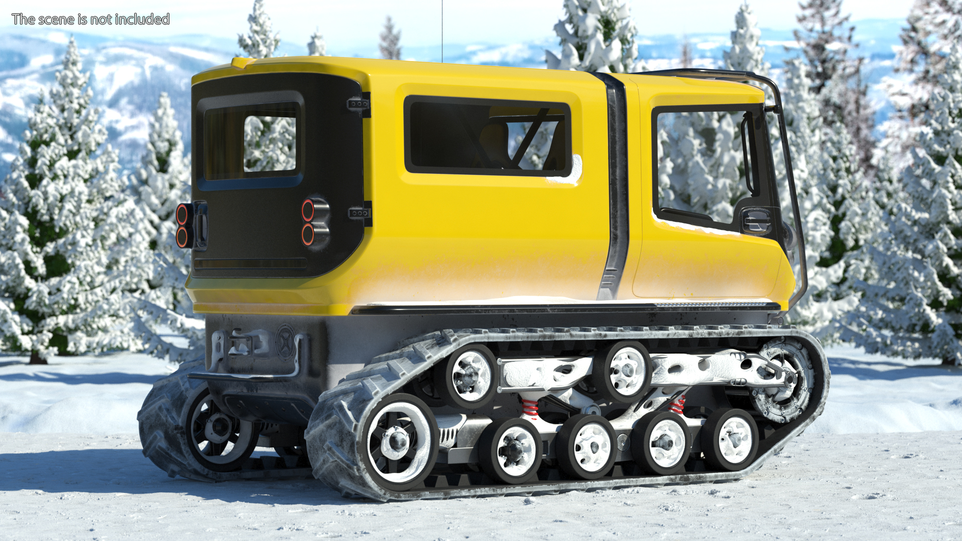 3D model Arctica Exploration Vehicle Snowy Yellow