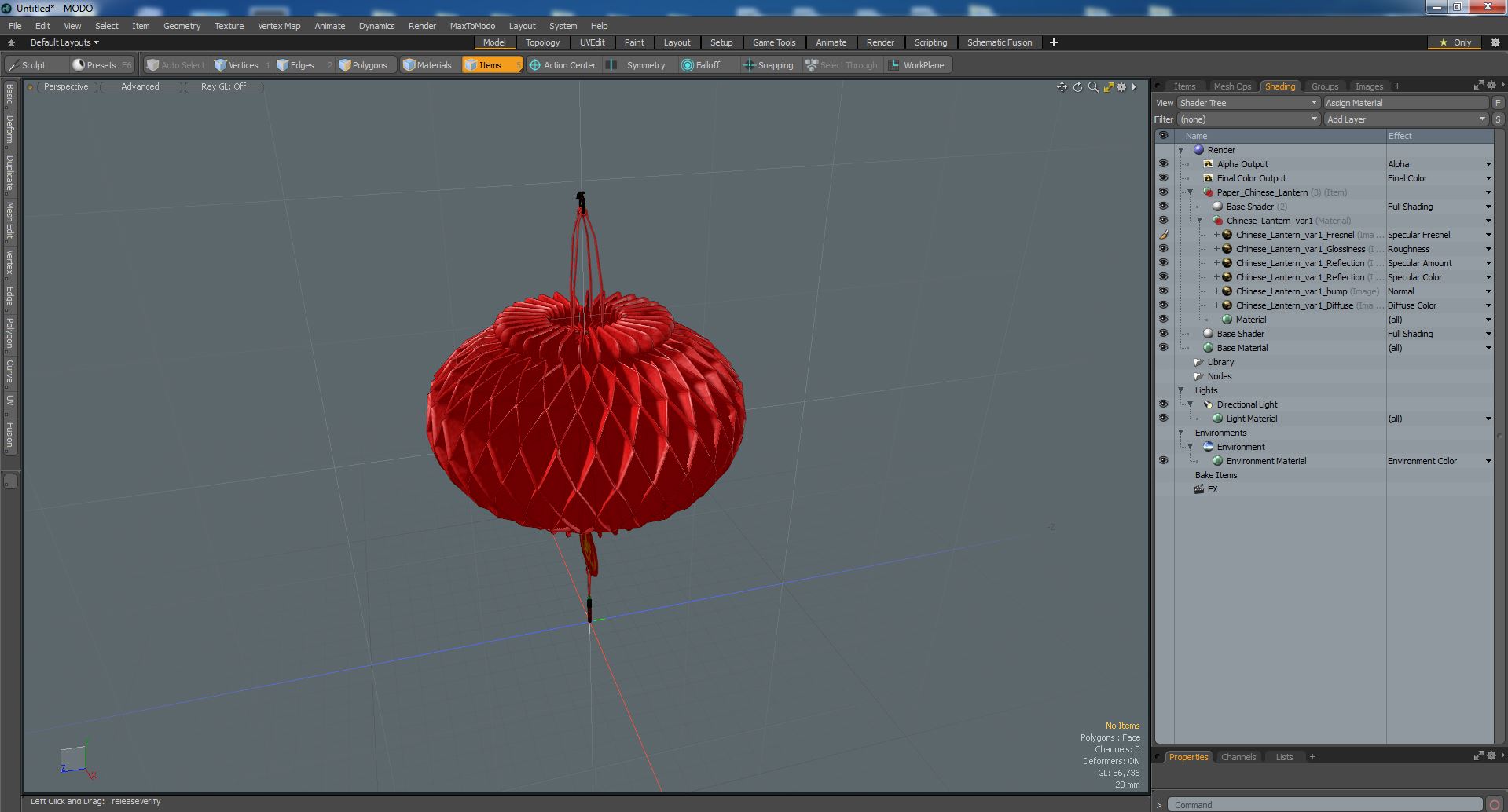3D Paper Chinese Lantern
