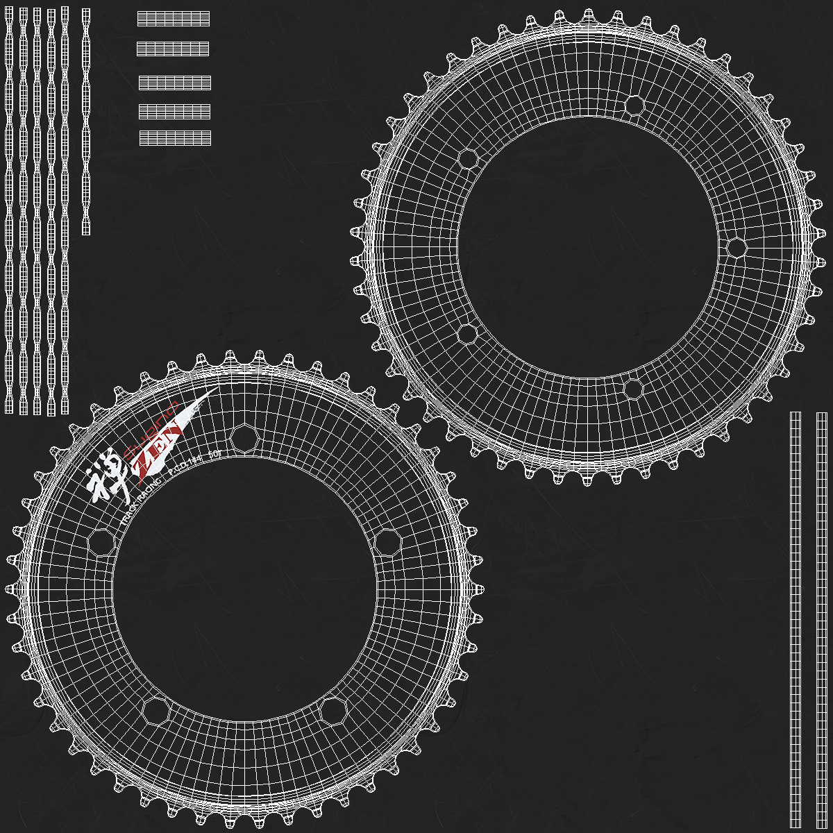 3D model Bicycle Chain with Pedals