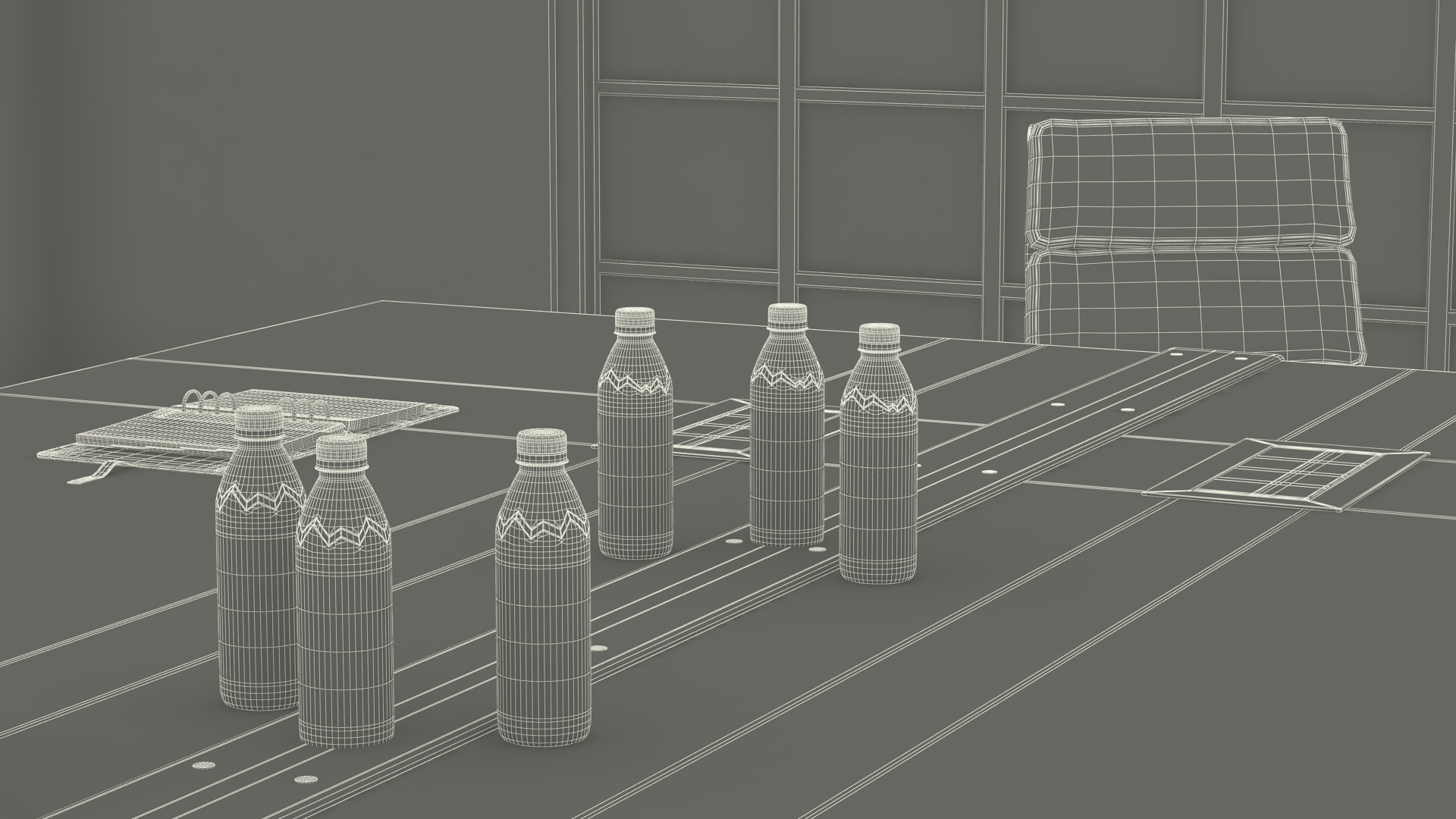 Airy Meeting Room with Furniture 3D