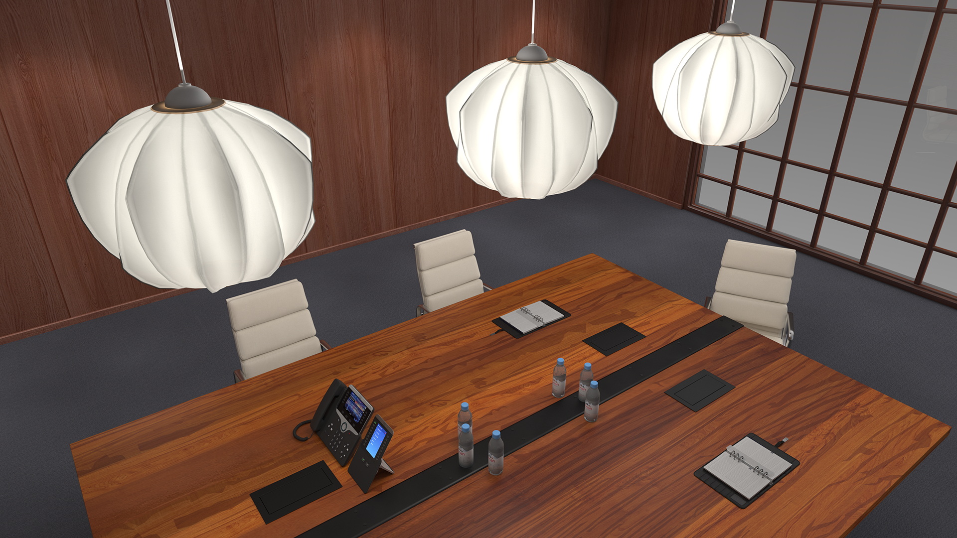 Airy Meeting Room with Furniture 3D