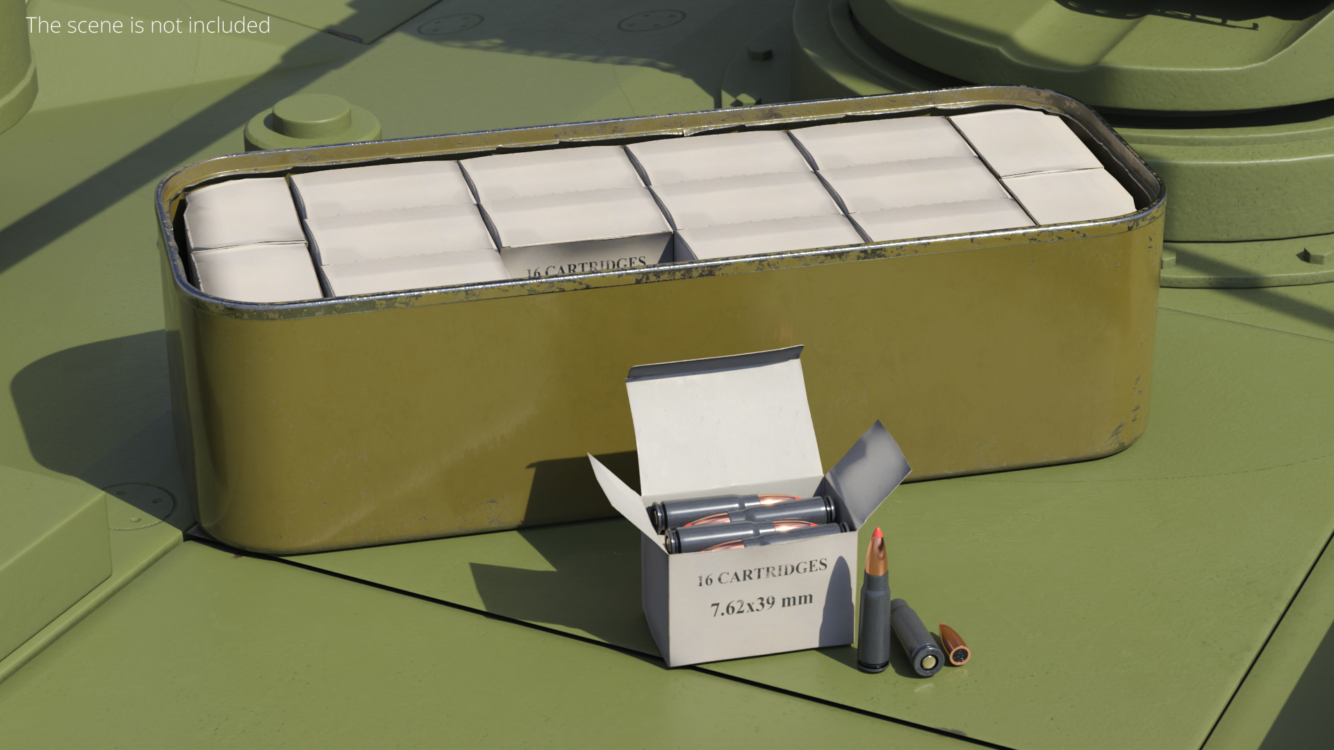 Steel Cartridge Storage Can with Rounds, view 2