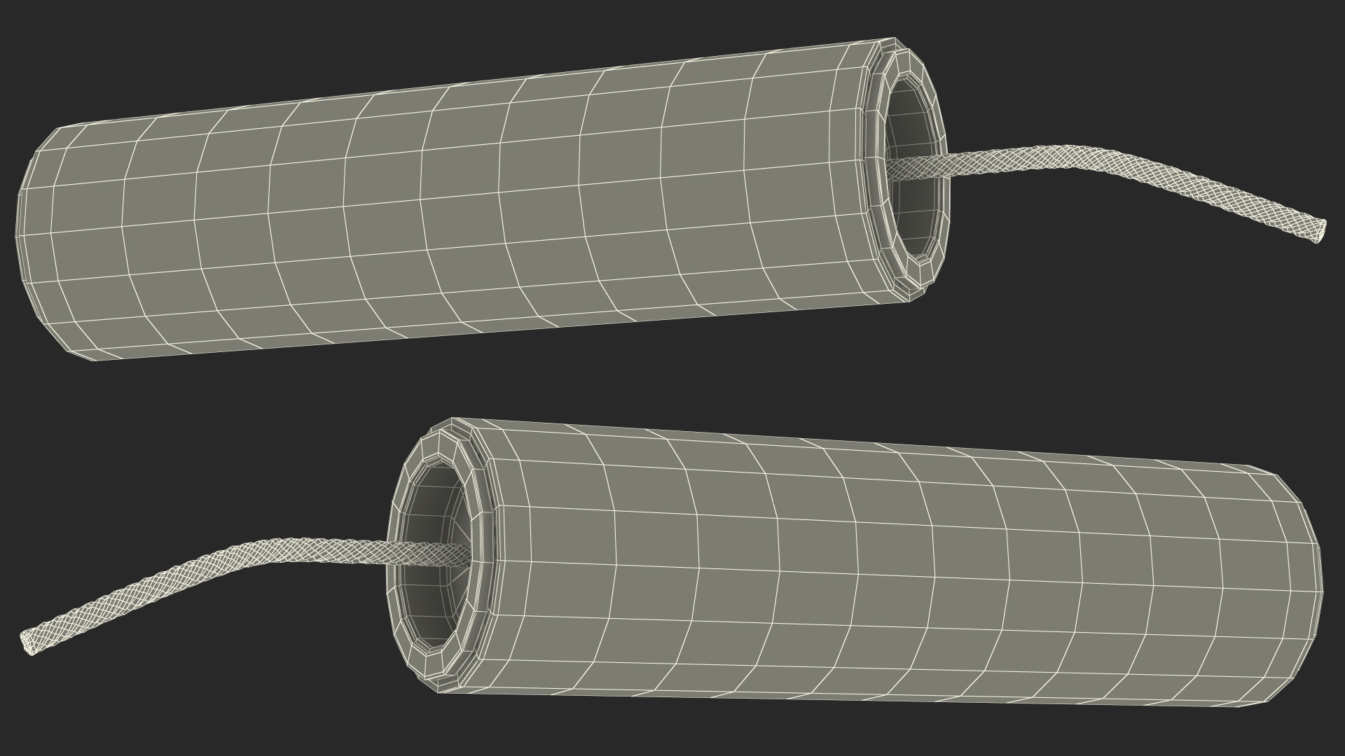 High Power Firecracker with Fuse 3D