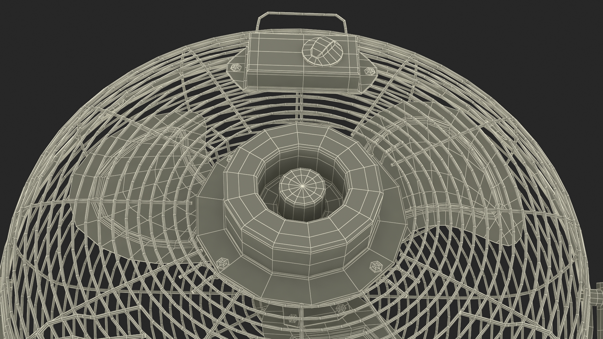 3D model Small Floor Simple Deluxe Fan Black