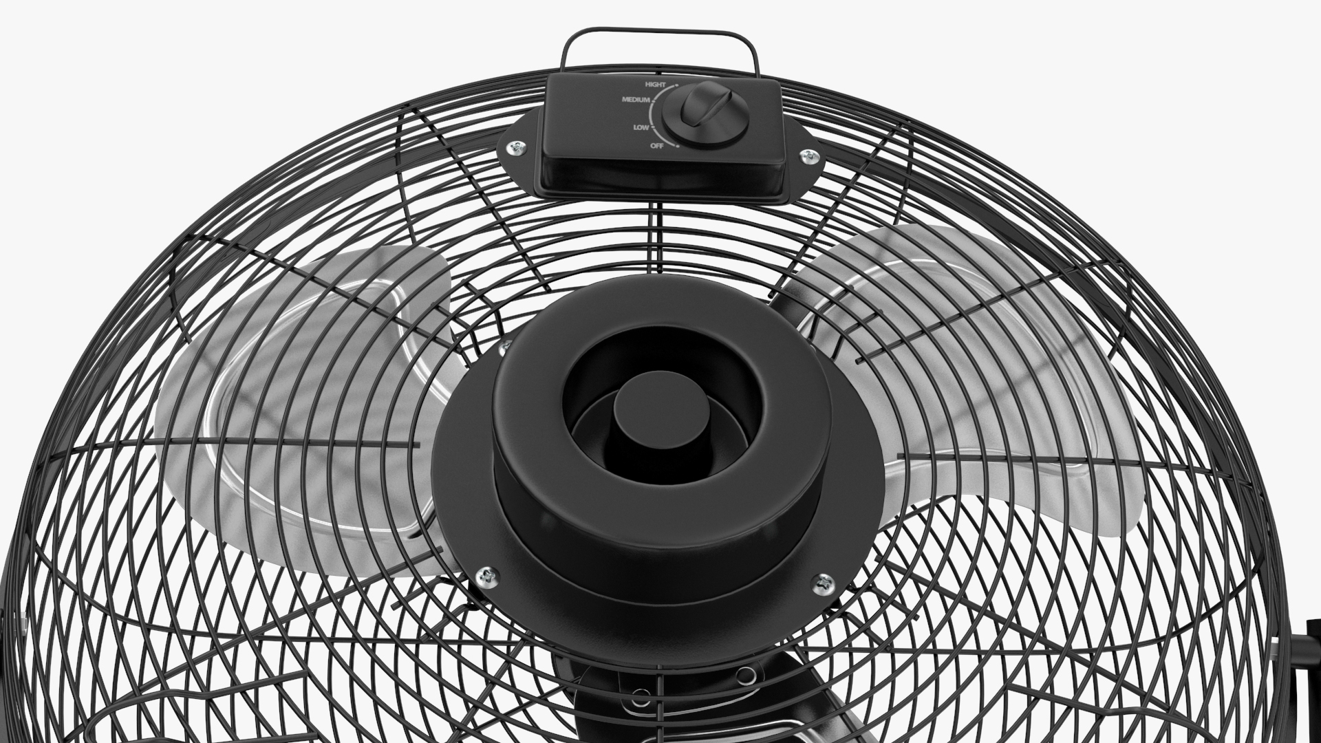 3D model Small Floor Simple Deluxe Fan Black