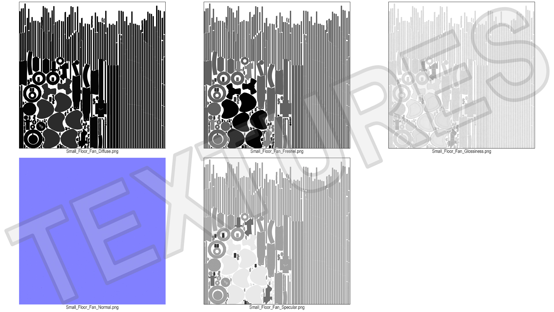 3D model Small Floor Simple Deluxe Fan Black