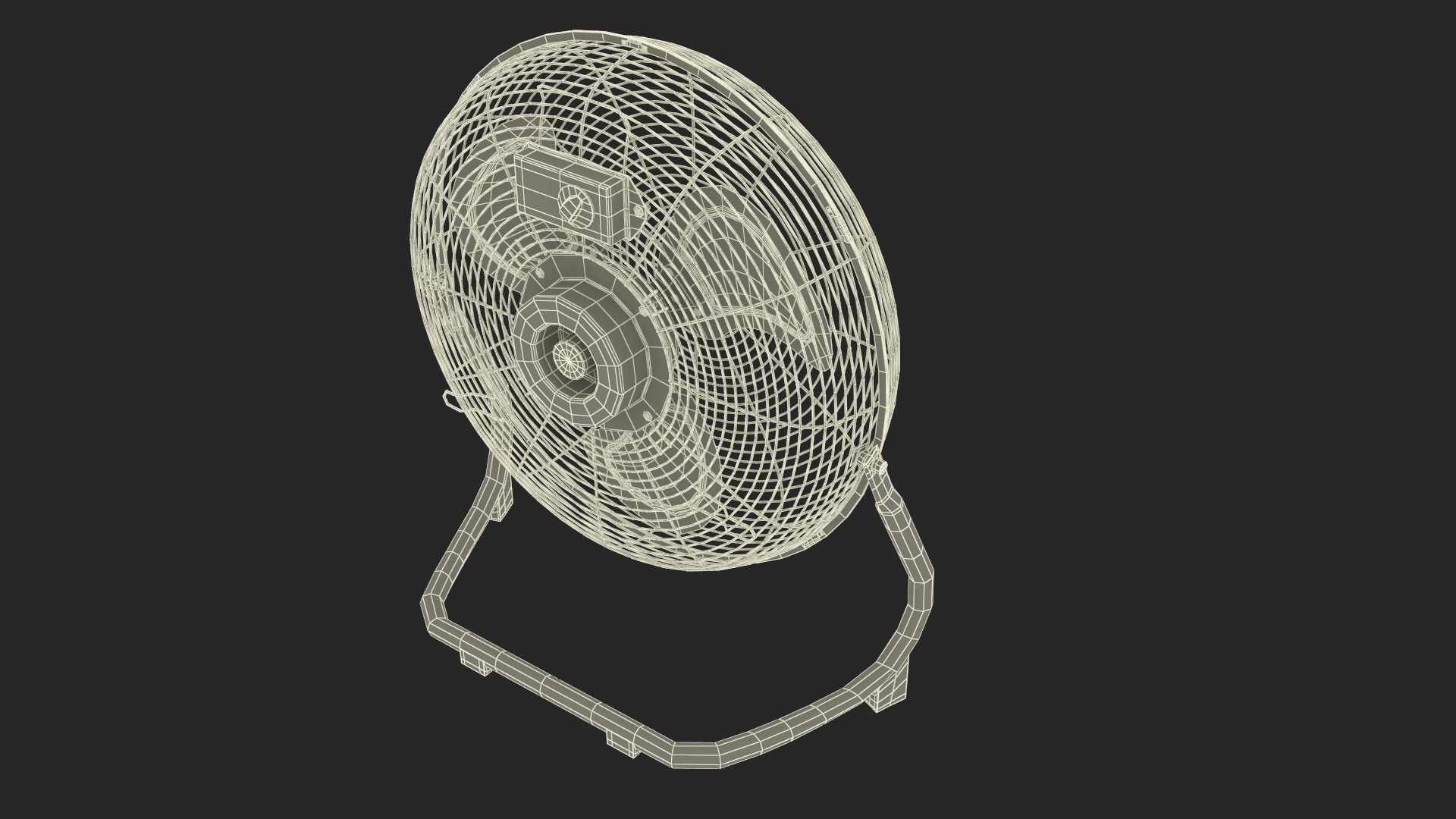 3D model Small Floor Simple Deluxe Fan Black