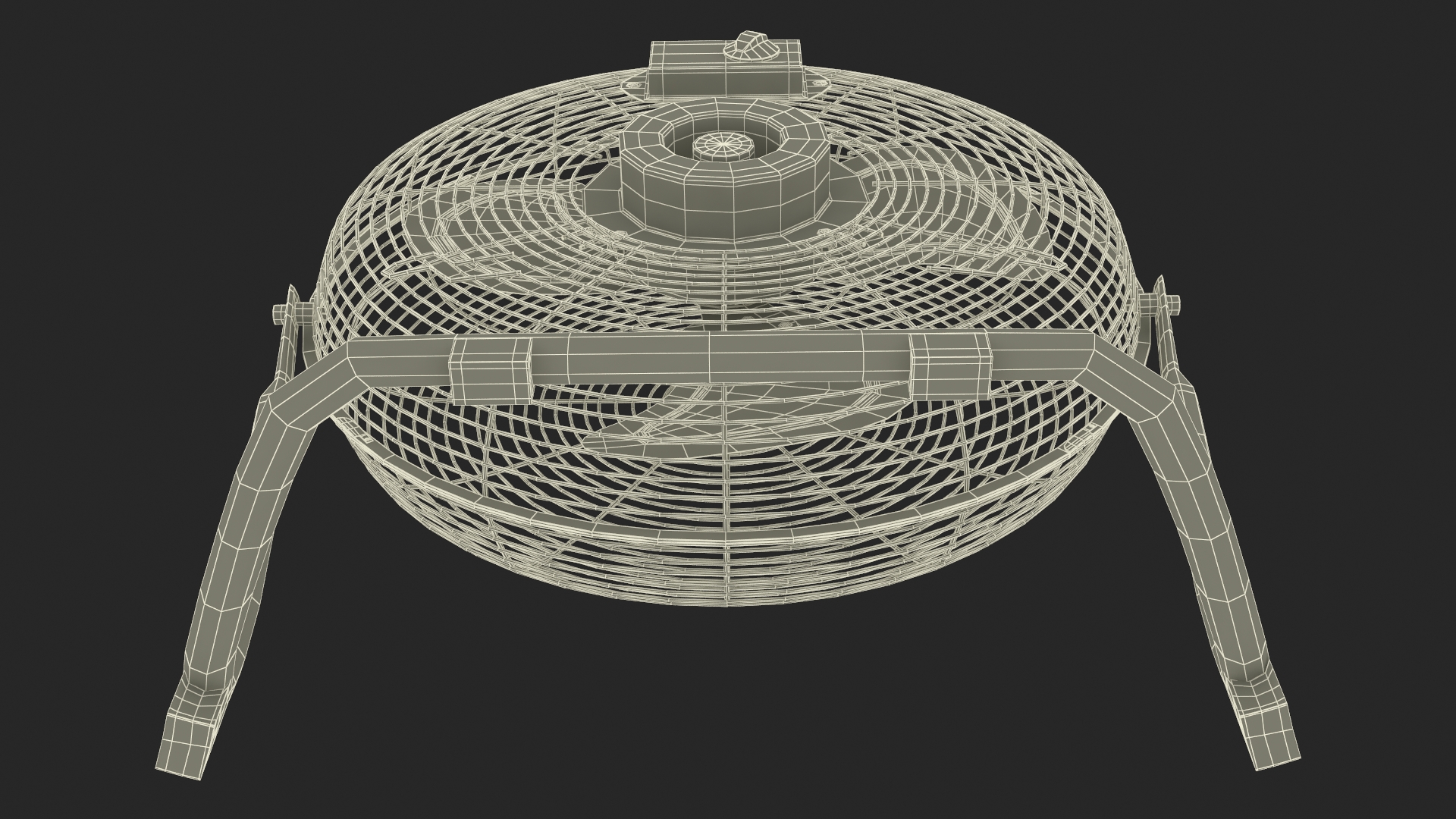 3D model Small Floor Simple Deluxe Fan Black