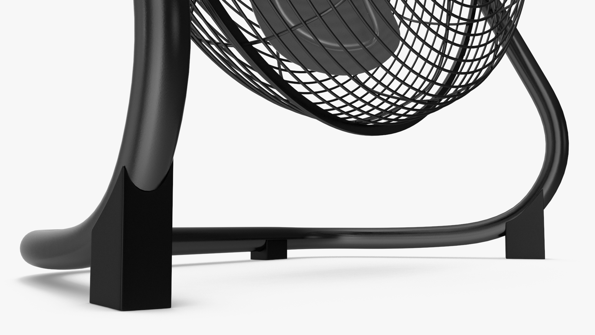3D model Small Floor Simple Deluxe Fan Black