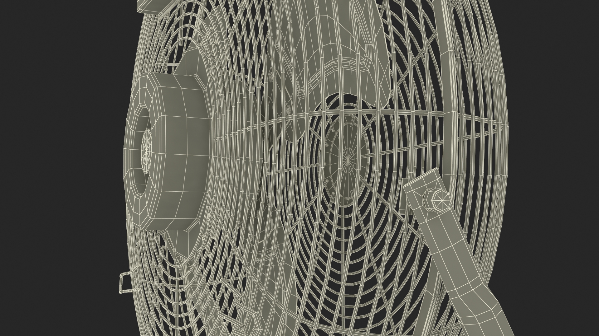3D model Small Floor Simple Deluxe Fan Black