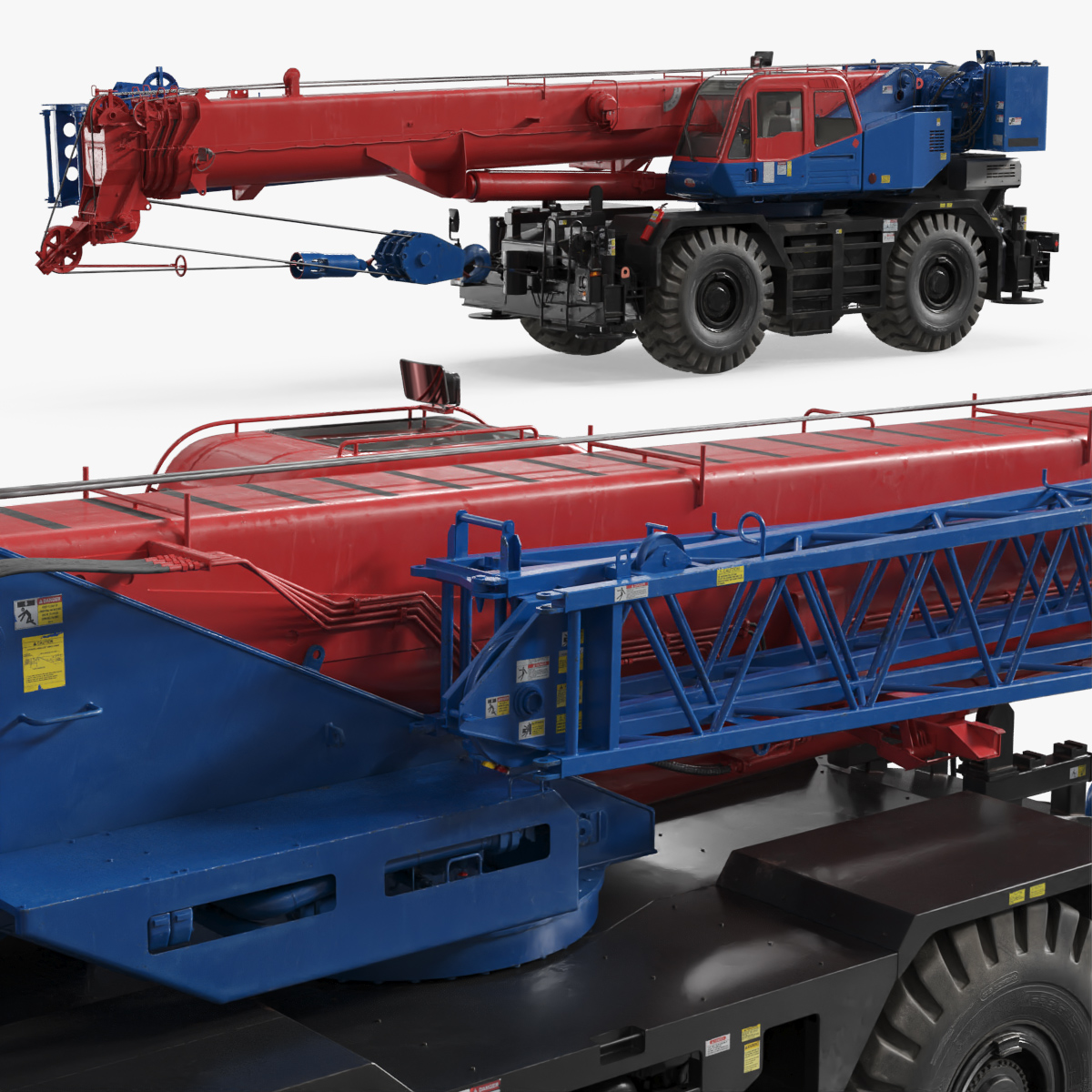 Heavy Duty Telescopic Crane 3D model preview