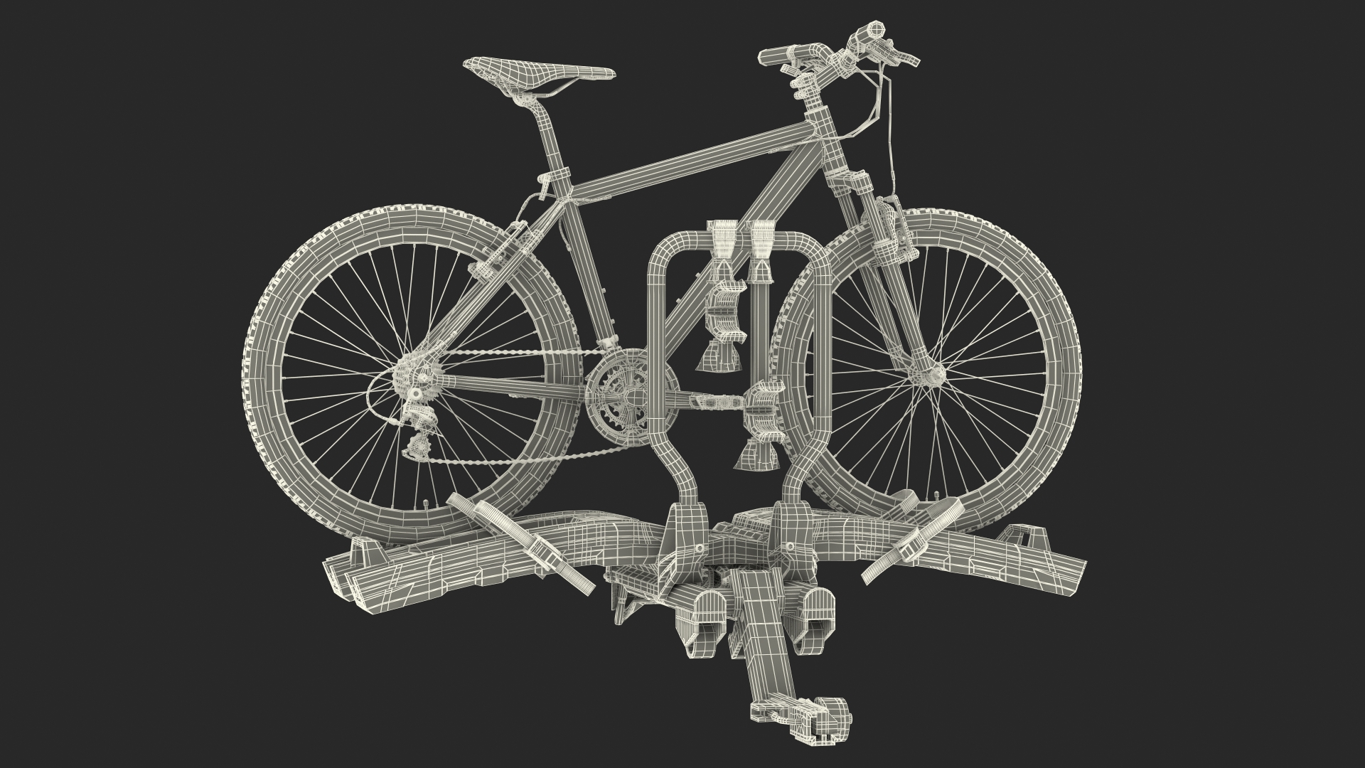 Thule EasyFold XT2 with Mountain Bike 3D