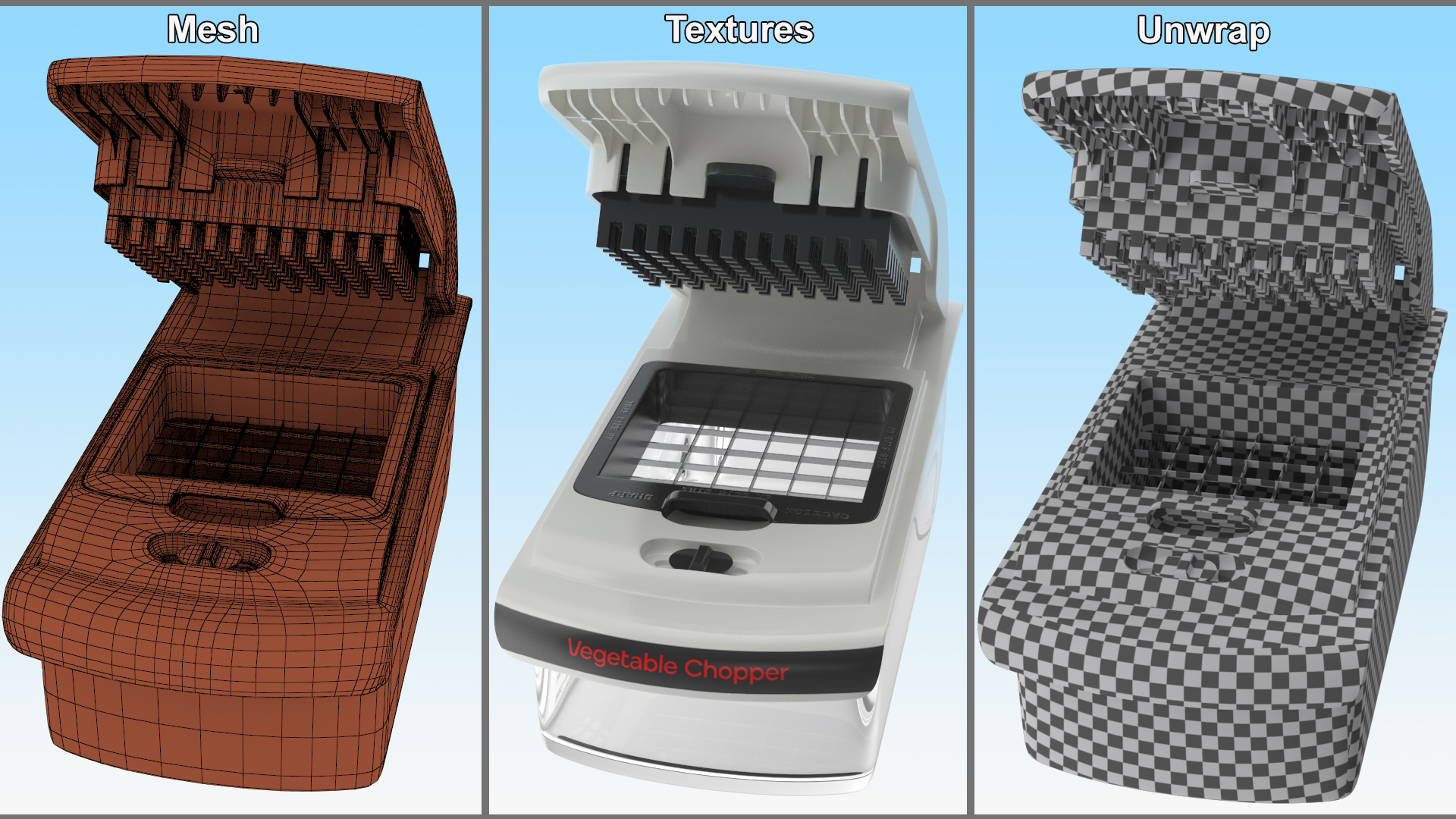 Vegetable Chopper with Large Dice Blade 3D model