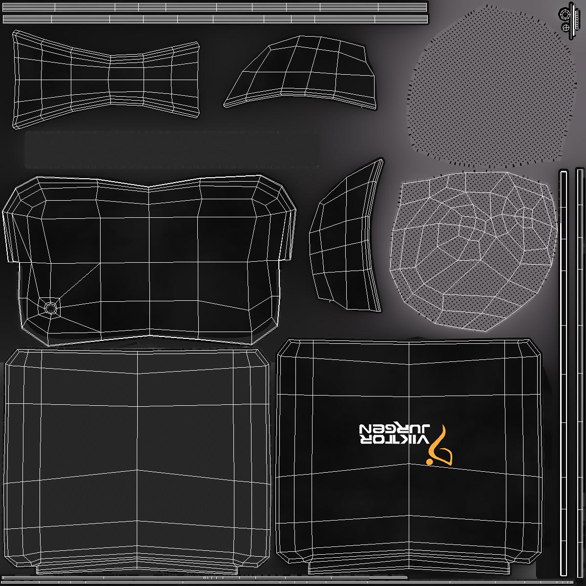 3D model Viktor Jurgen Massage Pillow Closed