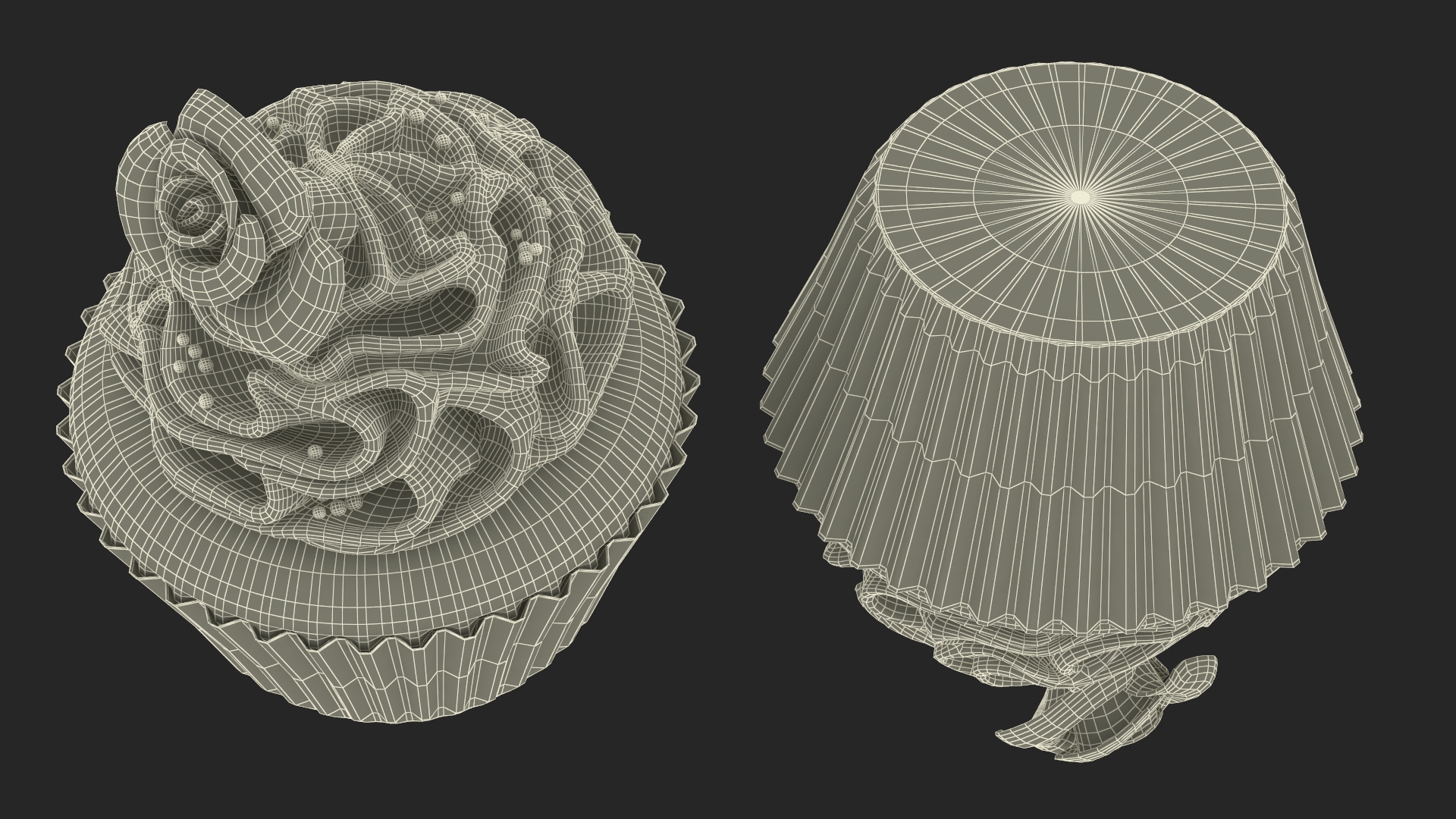 3D Cupcake on Plate