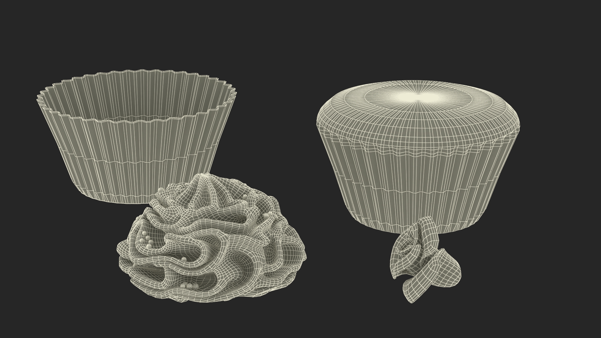 3D Cupcake on Plate