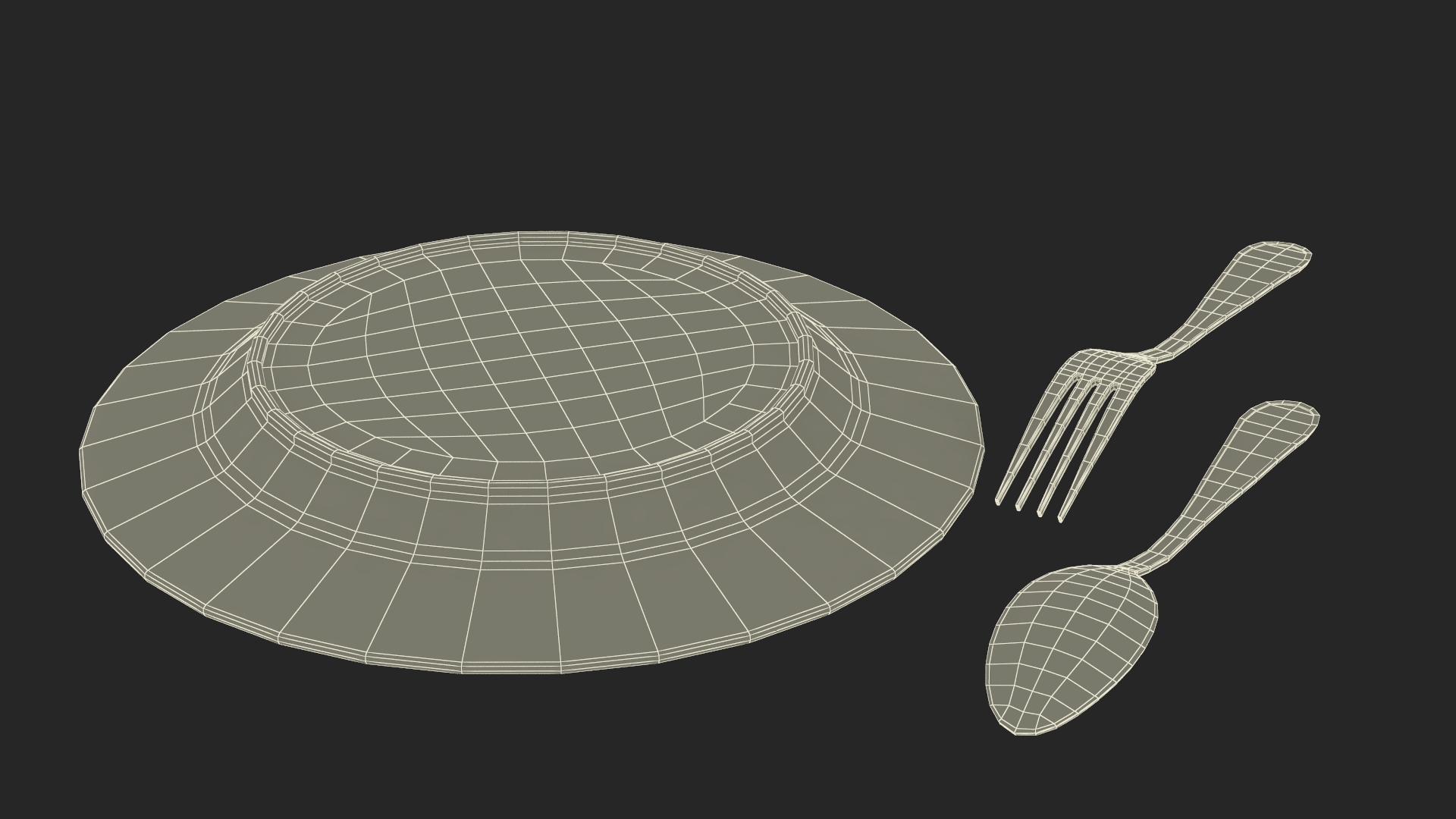 3D Cupcake on Plate