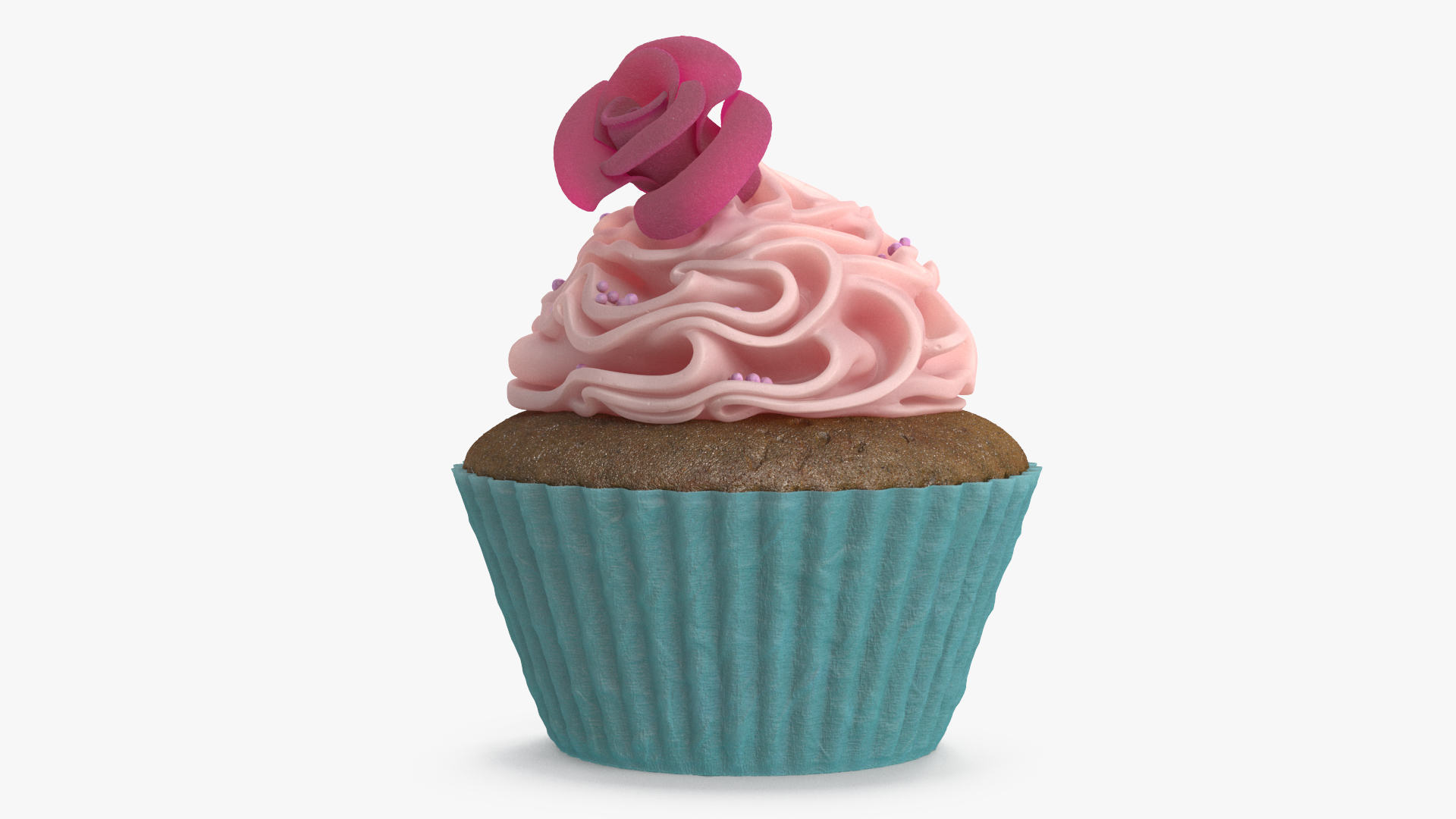 3D Cupcake on Plate