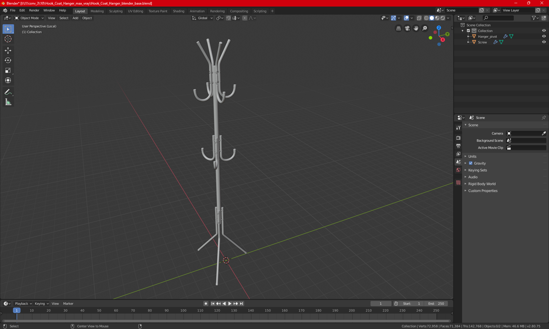 3D Hook Coat Hanger