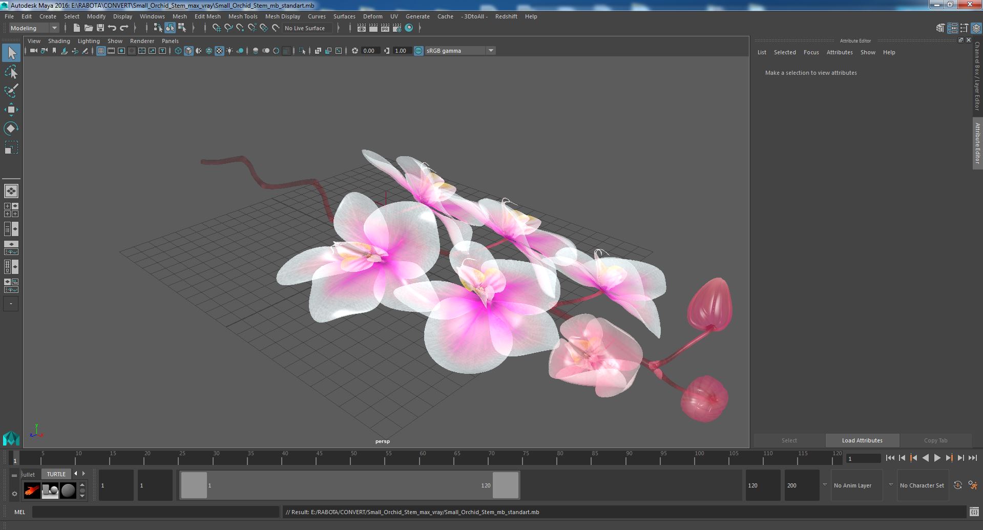 Small Orchid Stem 3D