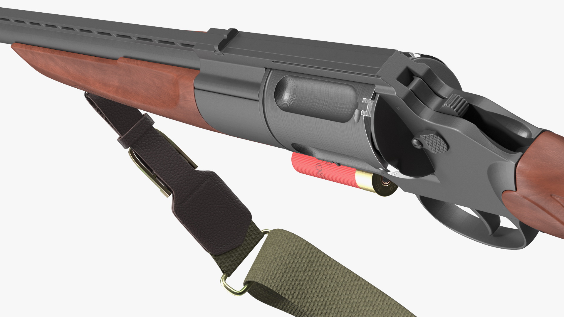 3D Hunting Shotgun MC-255 Wood Rigged for Maya model