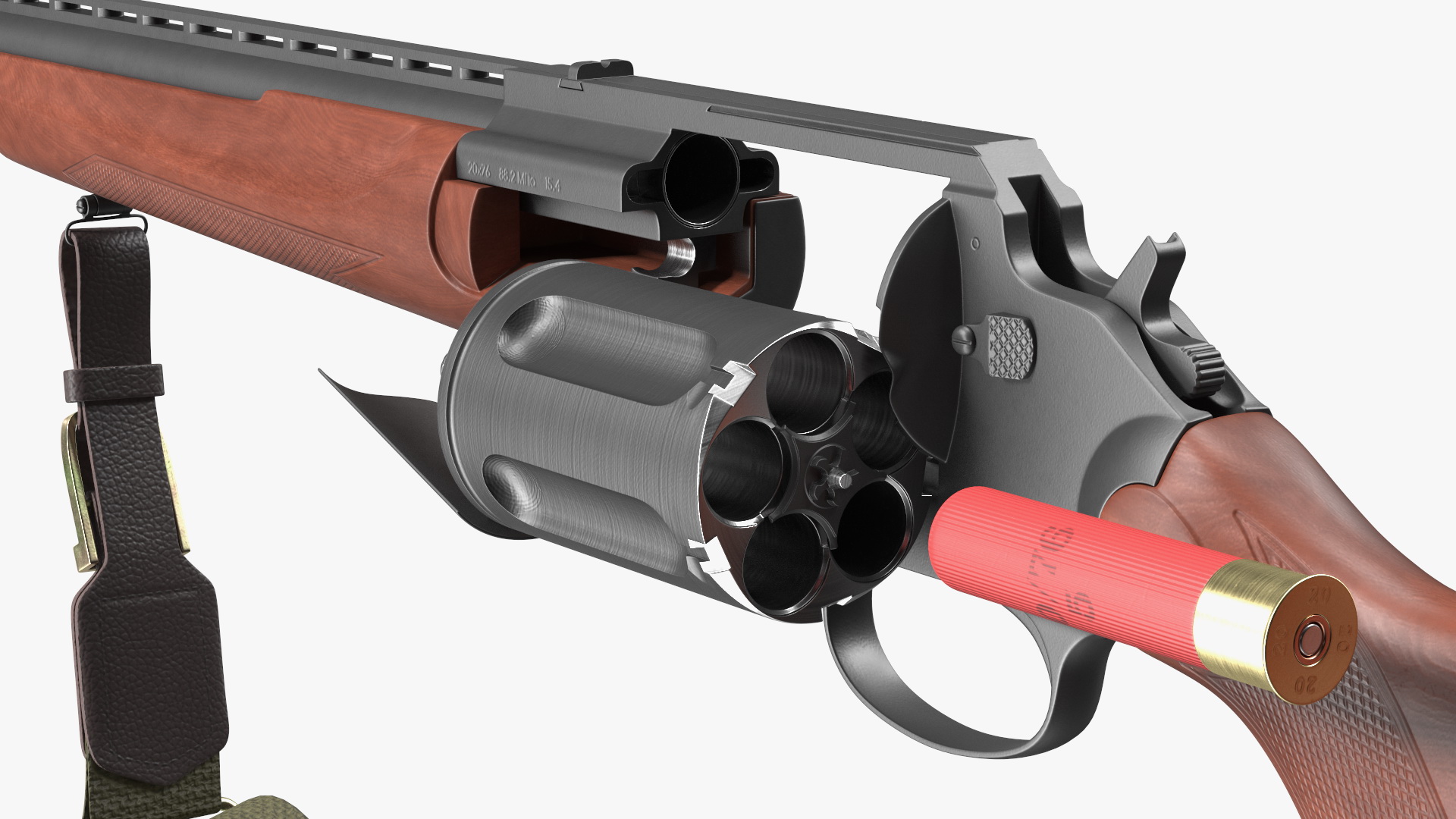 3D Hunting Shotgun MC-255 Wood Rigged for Maya model