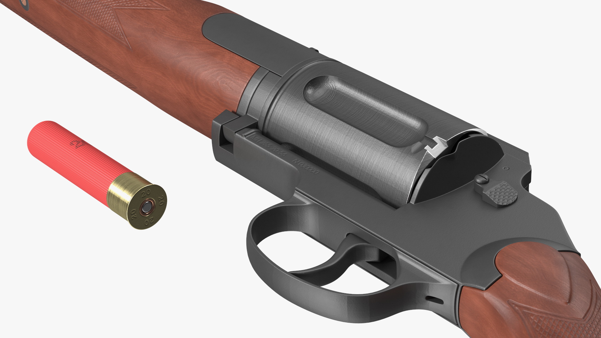 3D Hunting Shotgun MC-255 Wood Rigged for Maya model