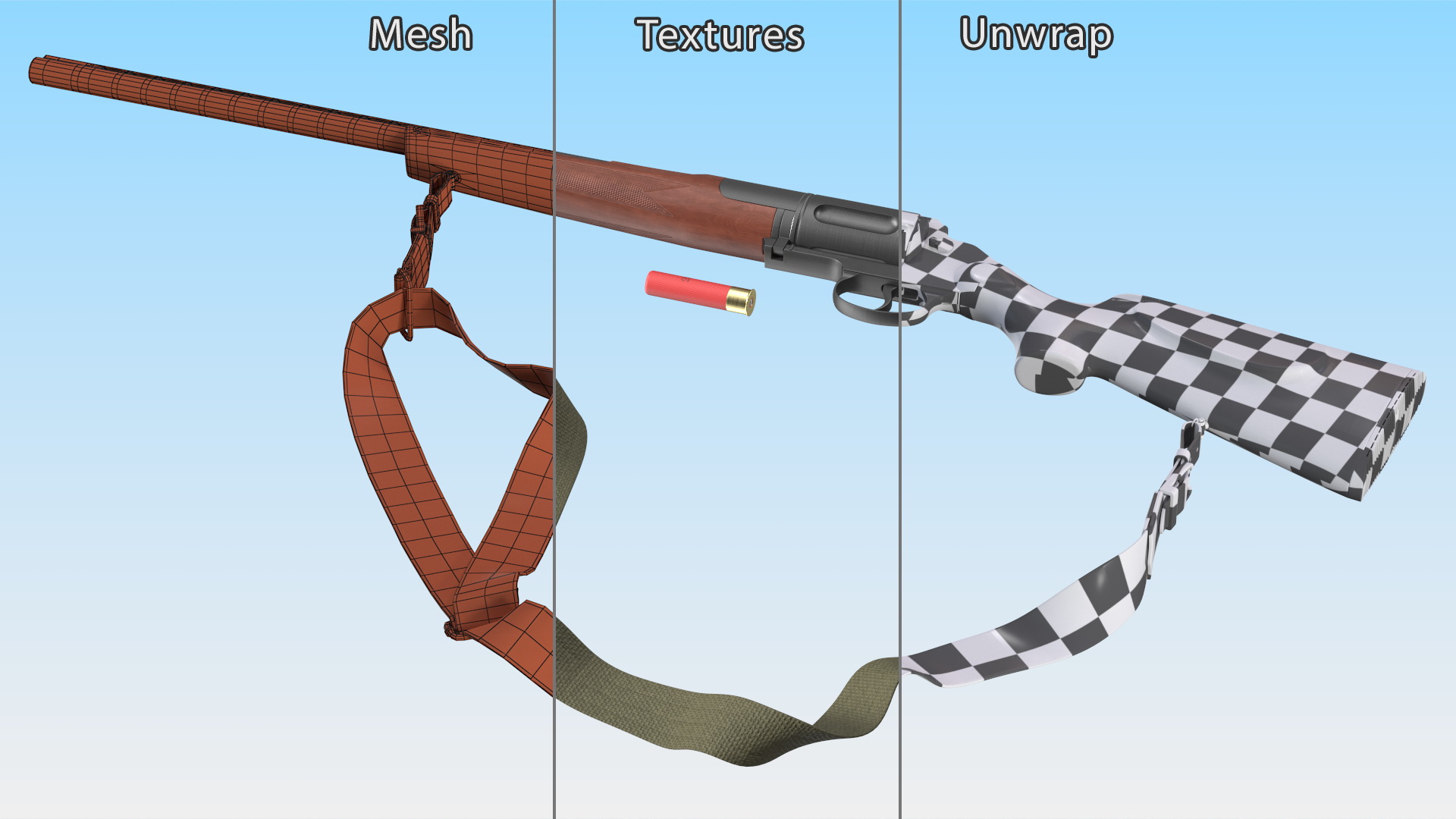 3D Hunting Shotgun MC-255 Wood Rigged for Maya model
