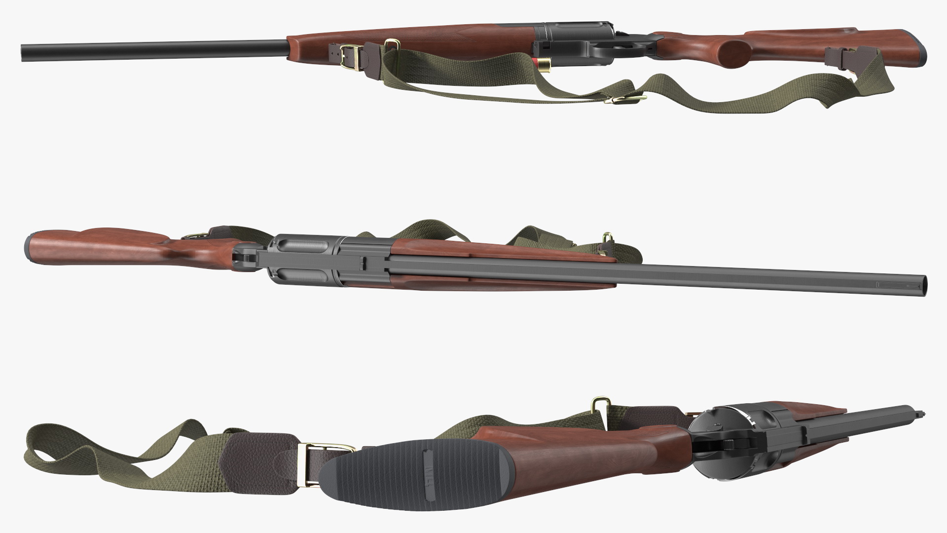 3D Hunting Shotgun MC-255 Wood Rigged for Maya model