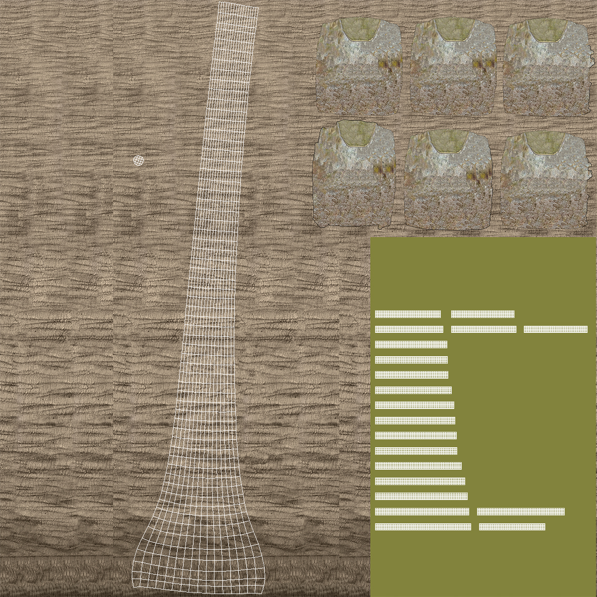 3D Tall Coconut Palm Trees model